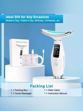 (31) - 7 Color LED Neck & Face Massager – Skin Tightening Beauty Device